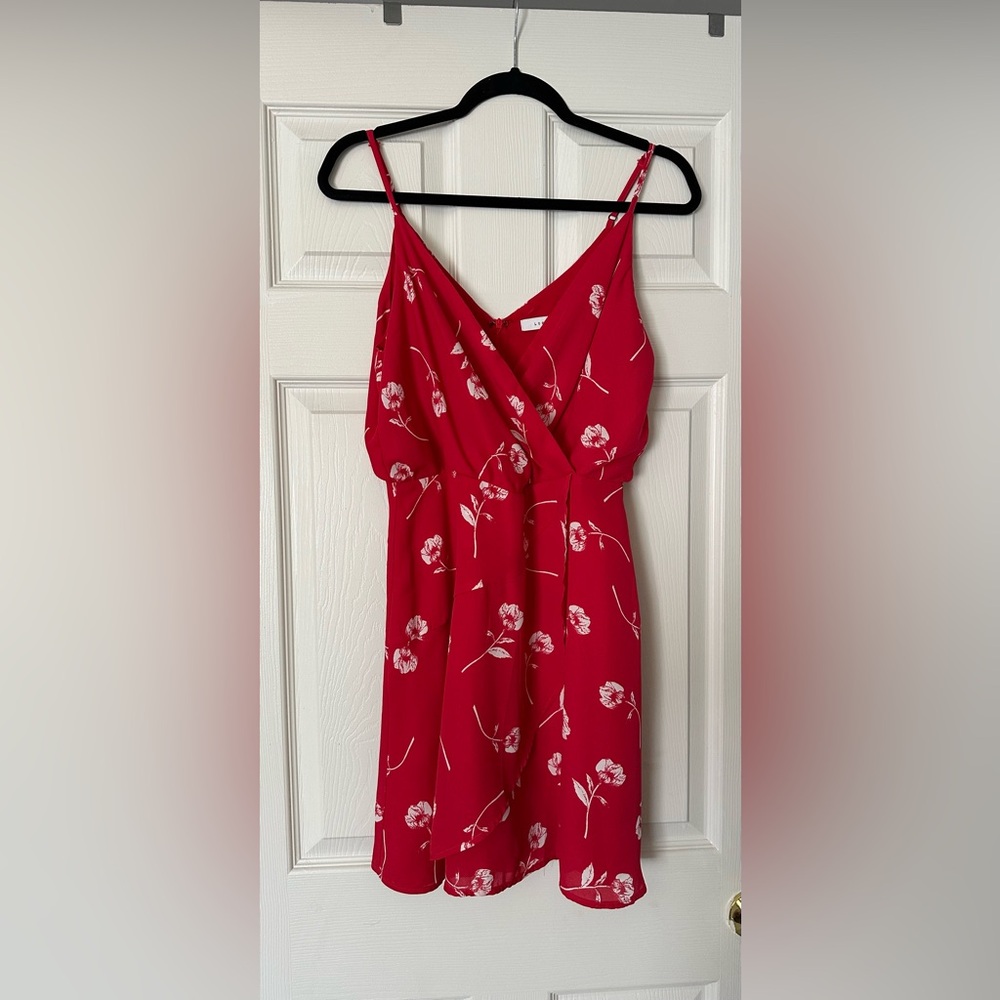LUSH Red Floral Spring Dress